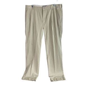 Polo Ralph Lauren Hammond Pleated Chino‎ Pants Mens 38x32 Khaki Cotton *read